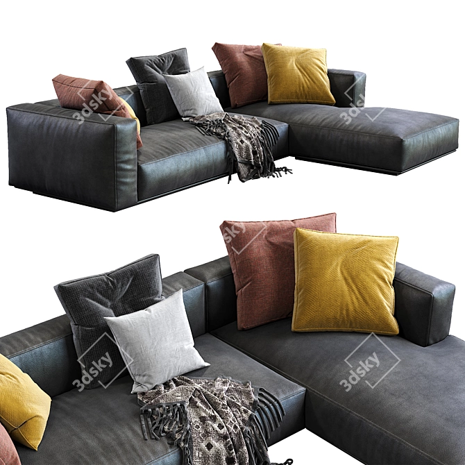 Grandemare Flexform Sofa: Sophisticated Comfort 3D model image 5
