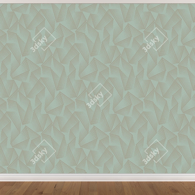 Seamless Wallpaper Set: 3 Colors 3D model image 2