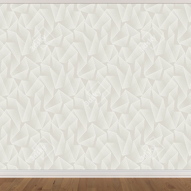 Seamless Wallpaper Set: 3 Colors 3D model image 3