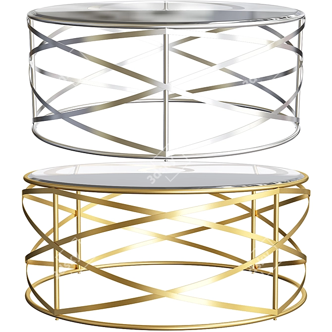 Contemporary Nora Round Accent Table 3D model image 1