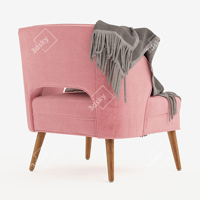 Stylish Pink Tyler Chair 3D model image 2