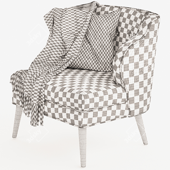 Stylish Pink Tyler Chair 3D model image 5