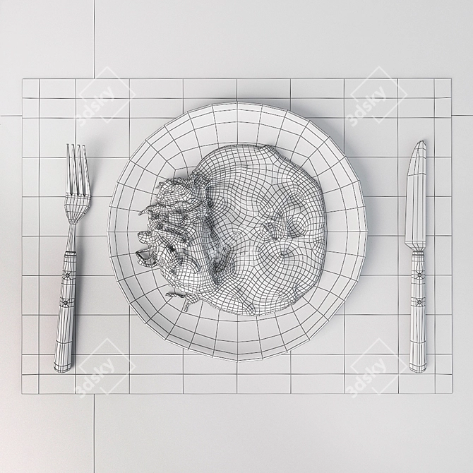 Fish Puree: A Delightful Blend 3D model image 4