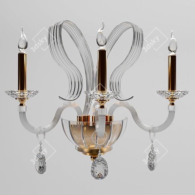 Elegant Amelie Wall Lamp 3D model image 1