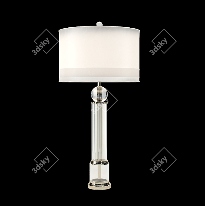 Elegant Crystal Tower Lamp 3D model image 3