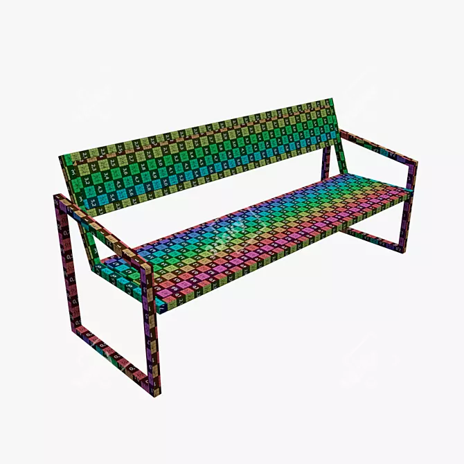 Urban Loft Park Bench 3D model image 4