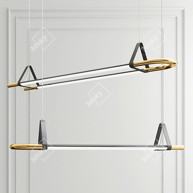 Sleek LED Pendant Light 3D model image 1