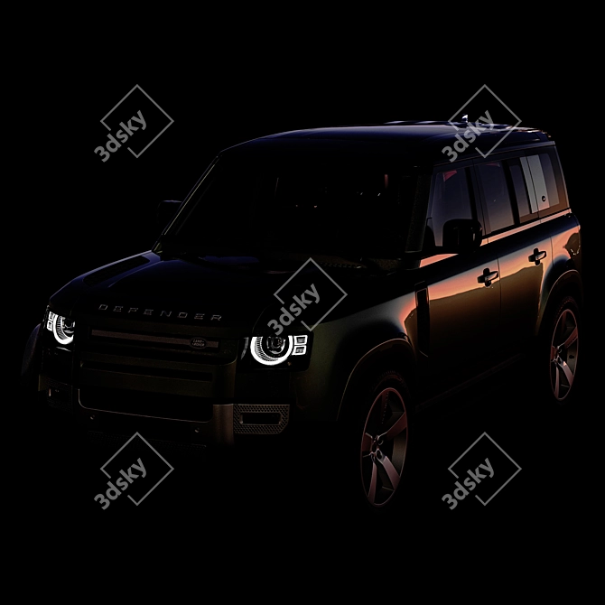 Title: Premium Land Rover Defender 2020 3D Model 3D model image 5