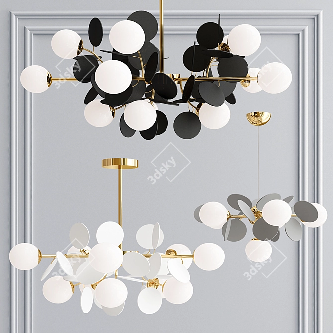 Modern Metal Pendant Light 3D model image 1