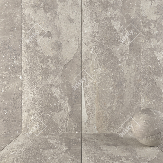 Santorini Stone Wall Tiles 3D model image 1