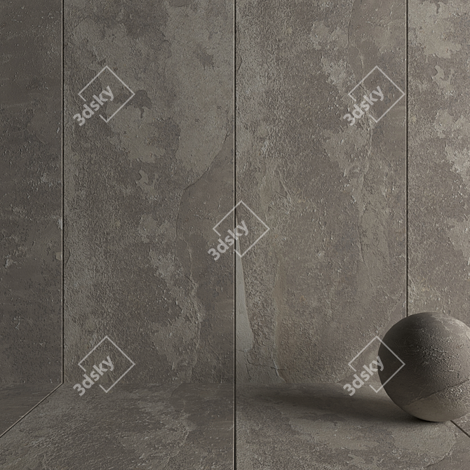 Santorini Stone Wall Tiles 3D model image 3