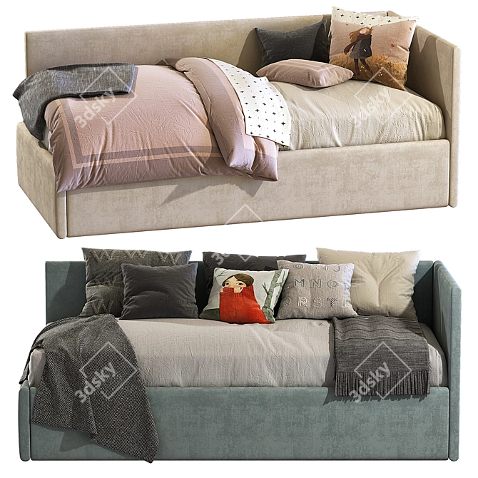 Maya Barrè Children's Sofa Bed: Stylish and Functional 3D model image 2
