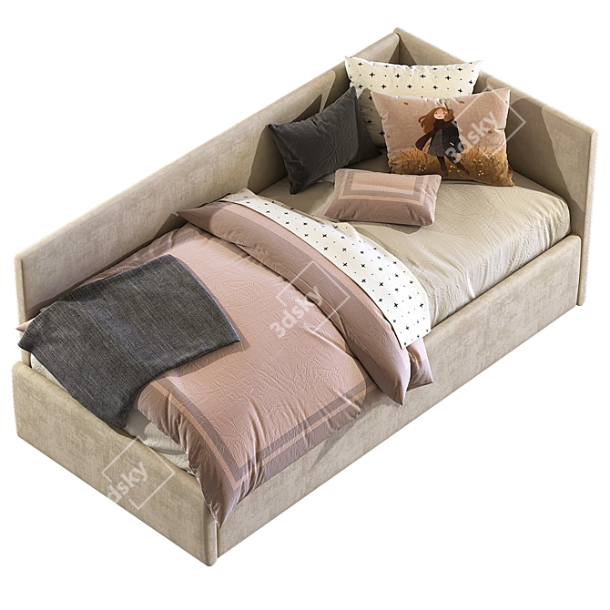 Maya Barrè Children's Sofa Bed: Stylish and Functional 3D model image 4