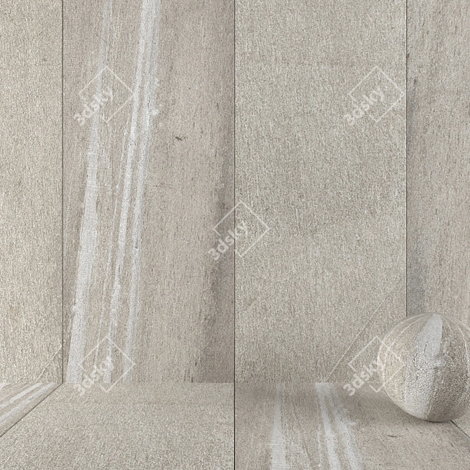 Santorini Beige Stone Wall Tiles 3D model image 1