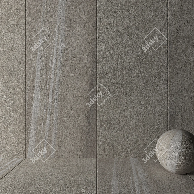 Santorini Beige Stone Wall Tiles 3D model image 2