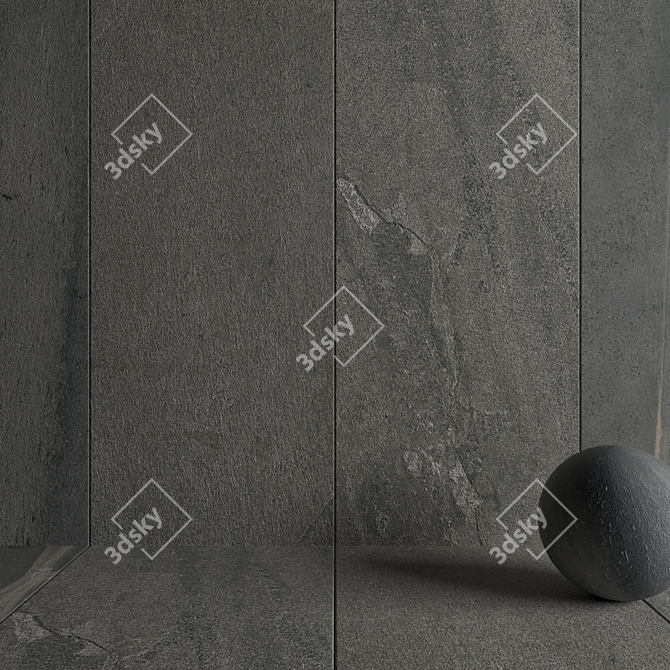 Santorini Stone Wall Tiles Fume 3D model image 2