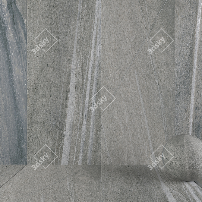 Santorini Fume Stone Wall Tiles - Set of 2 3D model image 1