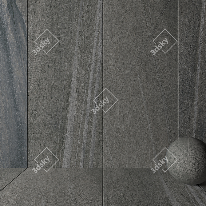 Santorini Fume Stone Wall Tiles - Set of 2 3D model image 2