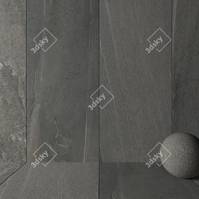 Santorini Fume Stone Wall Tiles 3D model image 2