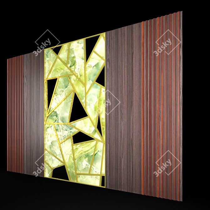 Wooden Panel Composition 3220x2000mm: 2015 Corona, Vray, FBX 3D model image 2