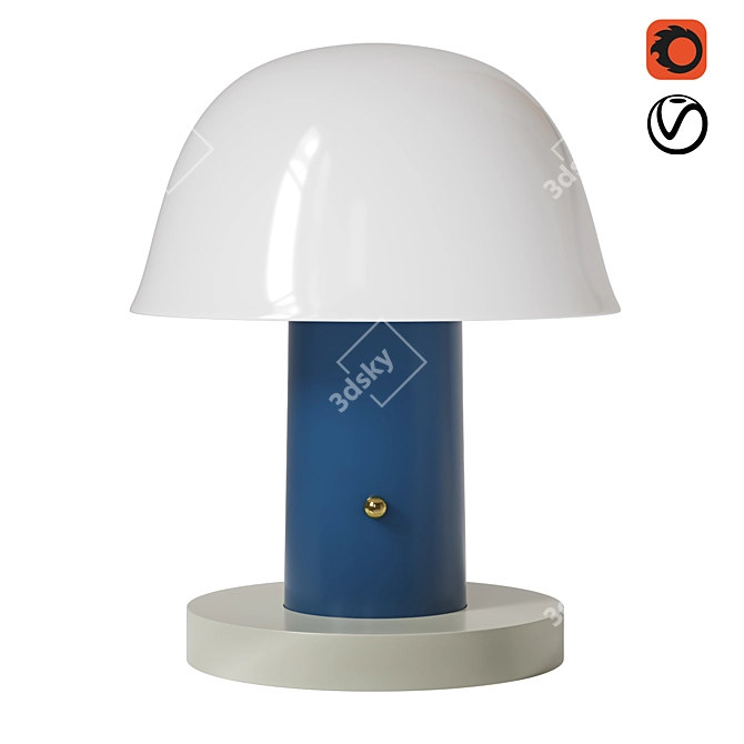 Modern Portable Setago Lamp 3D model image 1