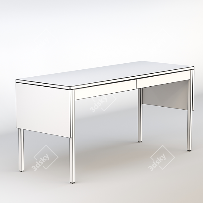 Modern Neri&Hu 777 Drape Desk 3D model image 5