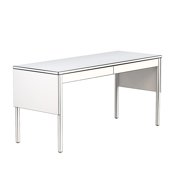 Modern Neri&Hu 777 Drape Desk 3D model image 10