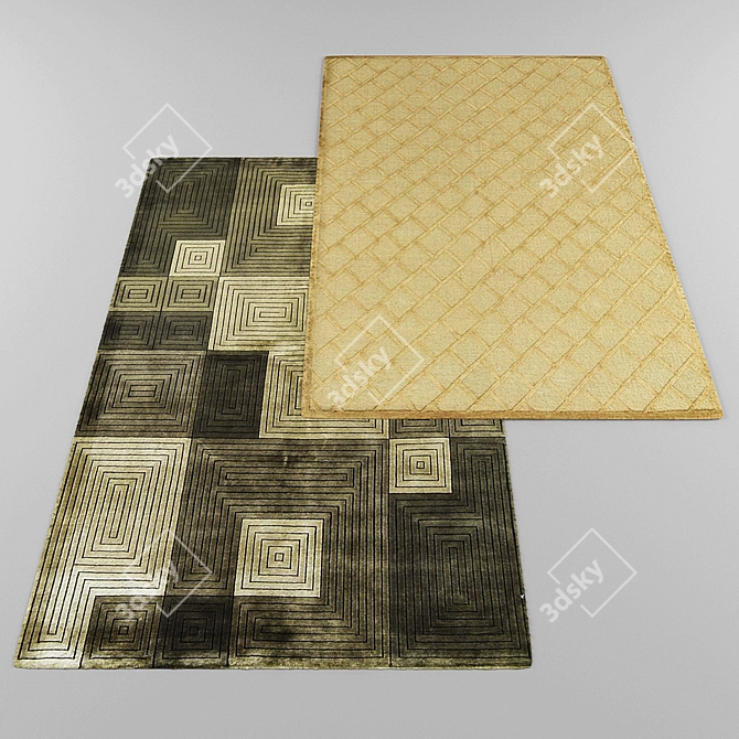 Modern Style Rug Set 3D model image 2