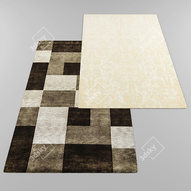 Modern Style Rug Set 3D model image 3