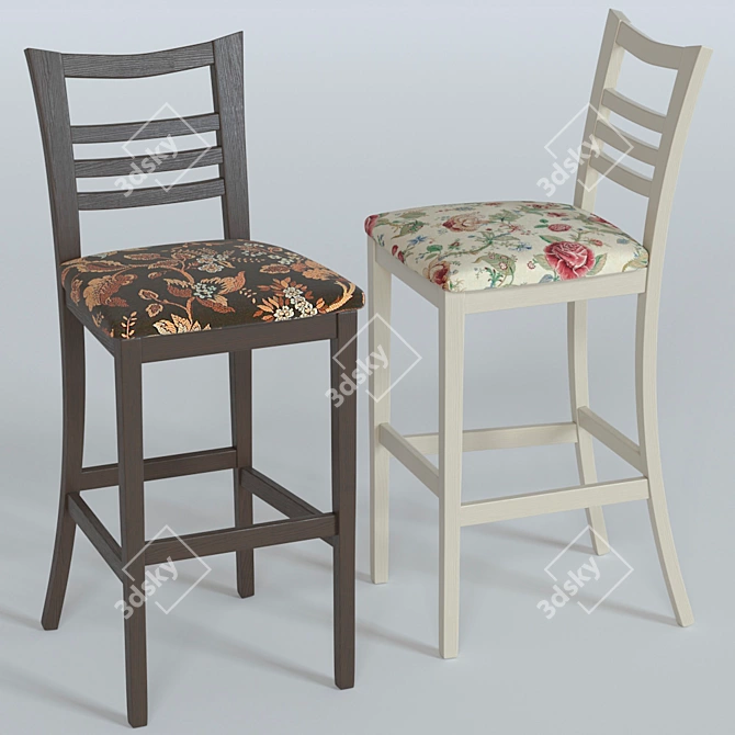 Brava Bar Chair 3D model image 1