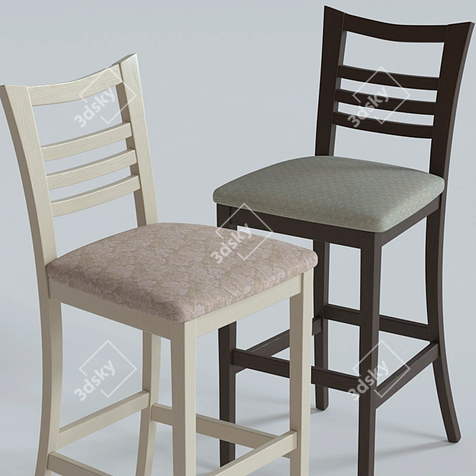 Brava Bar Chair 3D model image 2