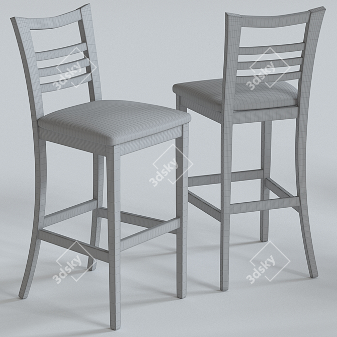 Brava Bar Chair 3D model image 4