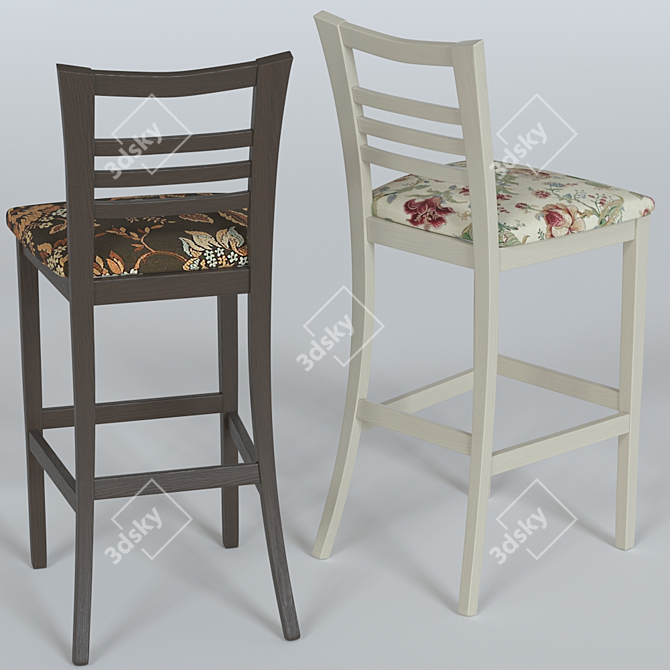 Brava Bar Chair 3D model image 5