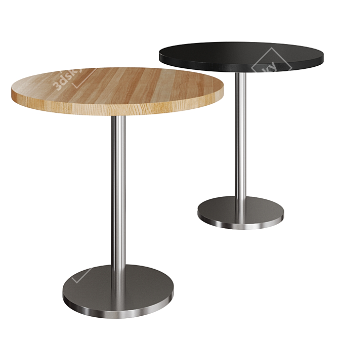 Modern Round Wooden Table by FORMvorRAT 3D model image 1