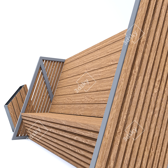 Park Bench Set 3D model image 3