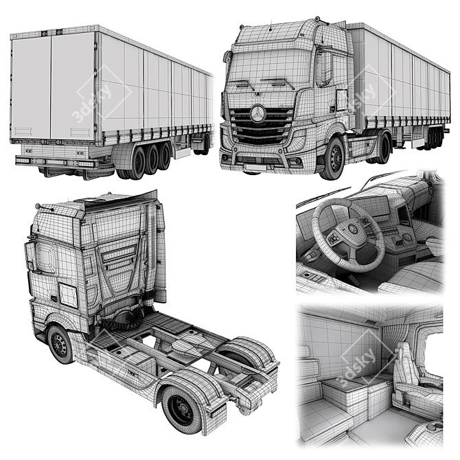 Powerful and Efficient: The New Actros 3D model image 5