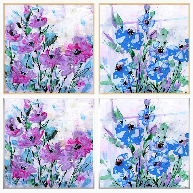 Elegant Wall Art Set with Multiple Frames 3D model image 3