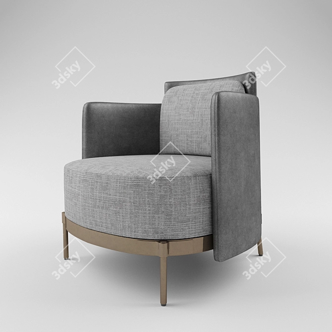 Elegant Minotti TAPE Armchair 3D model image 5