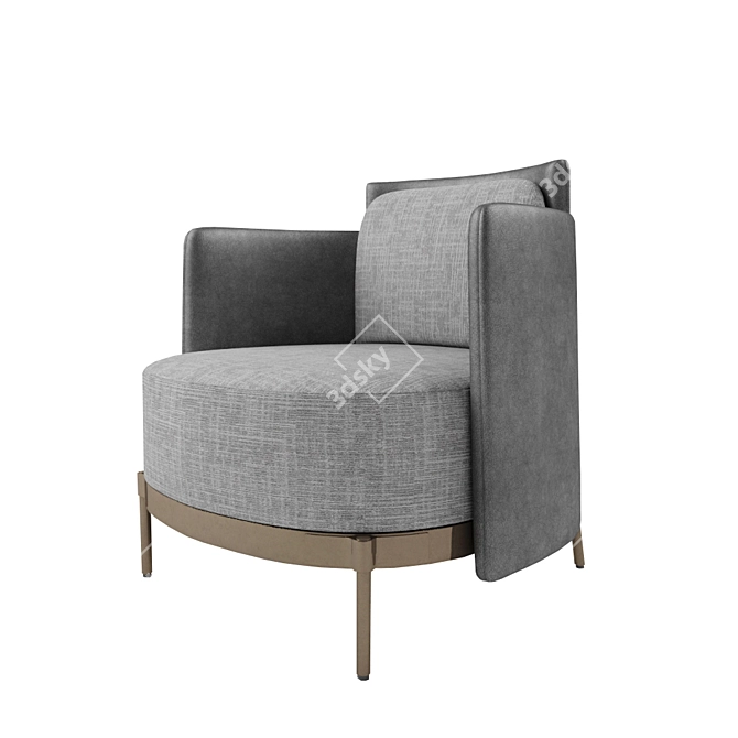 Elegant Minotti TAPE Armchair 3D model image 11