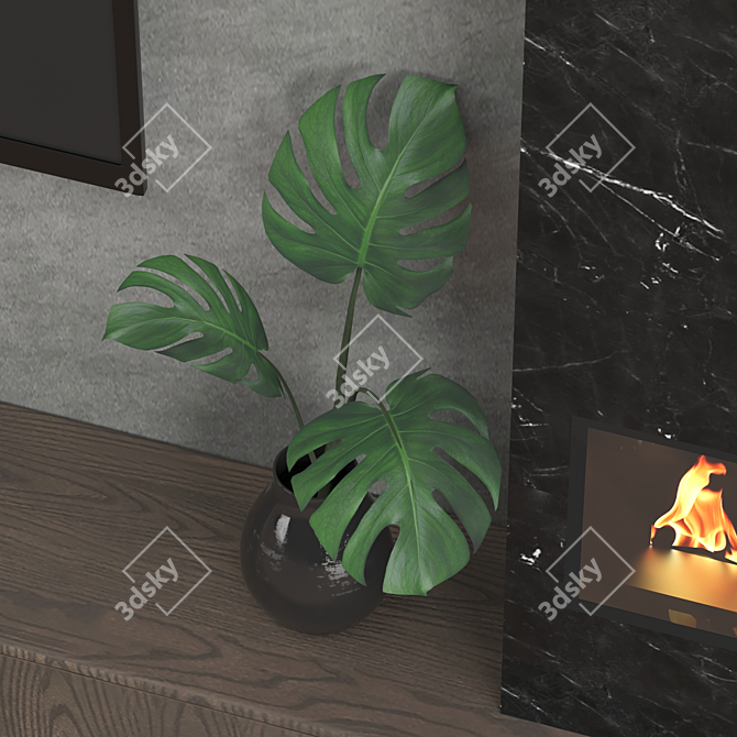 Modular TV Wall: High-Quality Textures & Models 3D model image 2