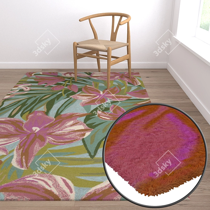 Title: Quality Carpets Set for 3D Scenes 3D model image 4