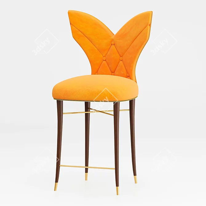  Luna Elegant Bar Stool 3D model image 2