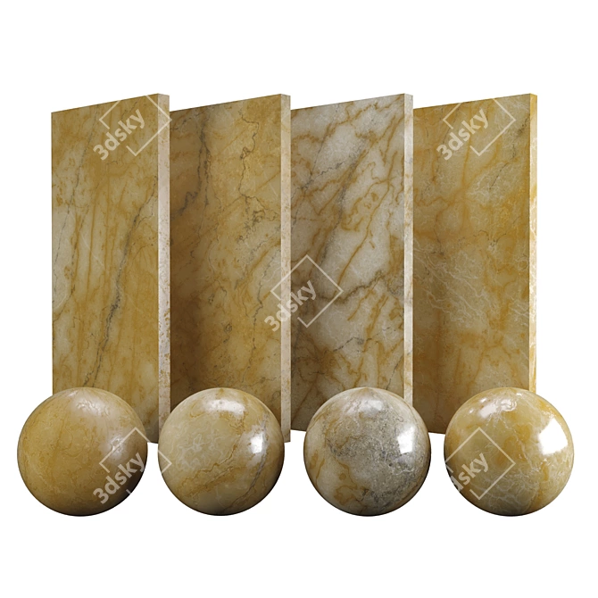 Luxury Marble Siena Texture 3D model image 1