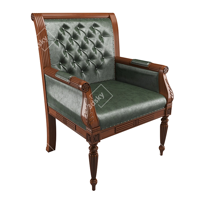 Luxury Leather Executive Chair 3D model image 1