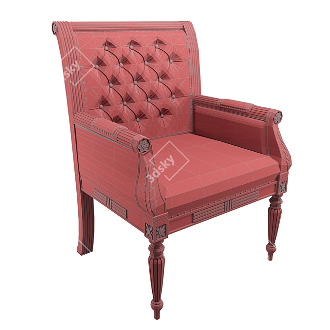 Luxury Leather Executive Chair 3D model image 3