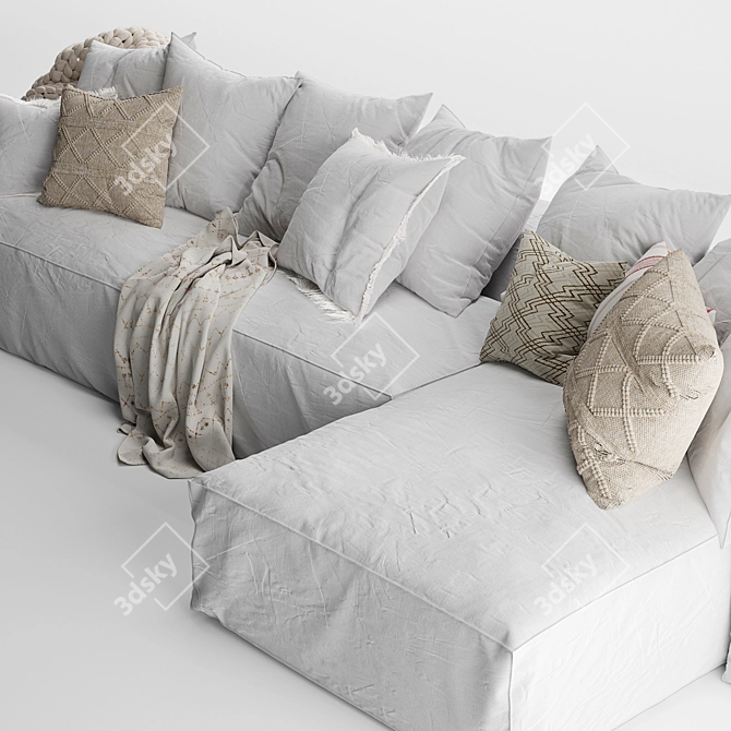 Hendrix Luxe Sofa: Modern Elegance for Your Home 3D model image 3