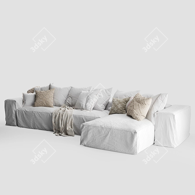 Hendrix Luxe Sofa: Modern Elegance for Your Home 3D model image 4