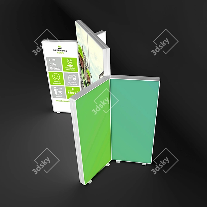 Glowing Advertising Stand 3D model image 3