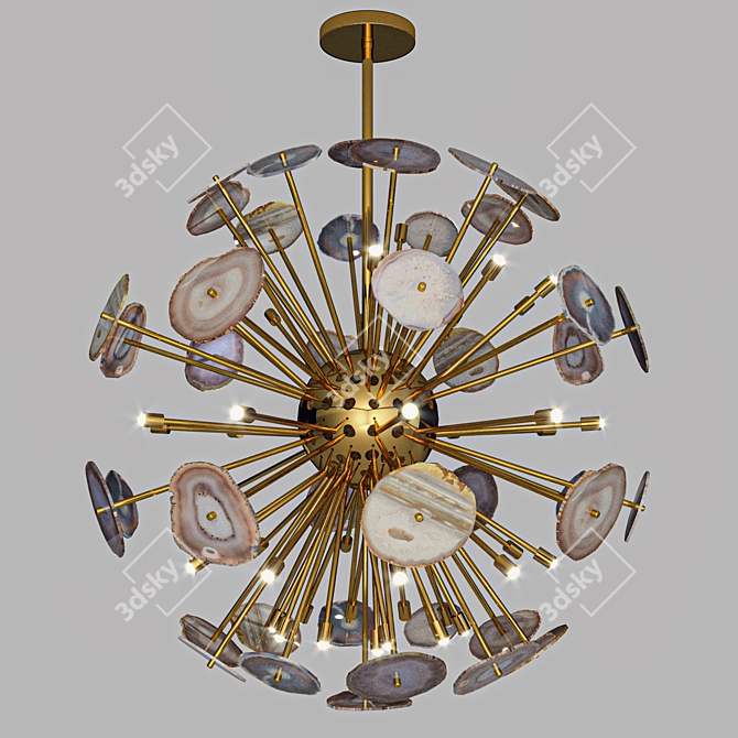 Agate Sputnik Pendant Light 3D model image 1