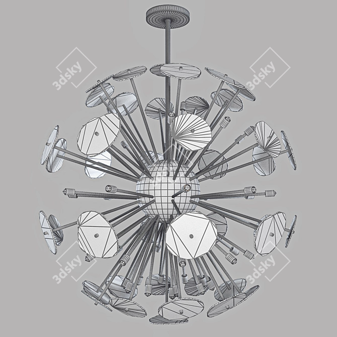 Agate Sputnik Pendant Light 3D model image 2